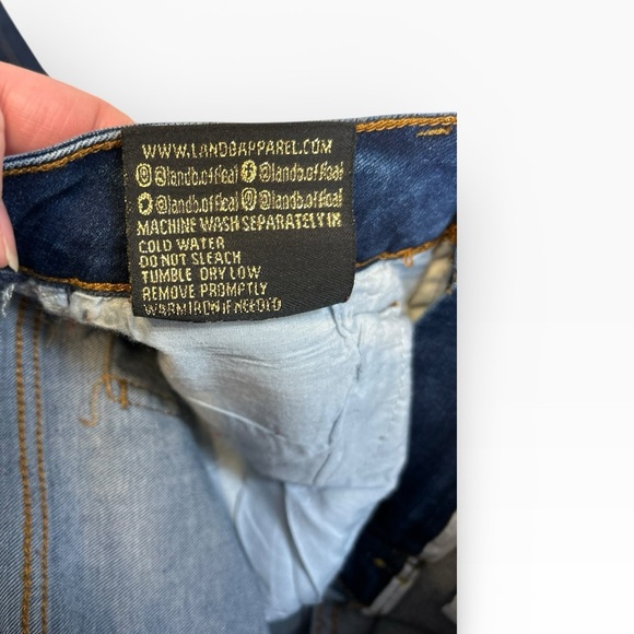 Lucky & Blessed Blue Flare Jeans with Colorful Insets - Picture 14 of 16